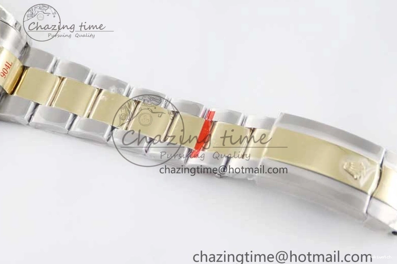 YG Asian SS Dial Edition Sky-Dweller Best 23J to 904L 1:1 Noob White on Bracelet 9001 SS YG 0301